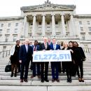 Halifax Foundation NI Stormont 2016 - Minister Givan celebrates with HFNI trustees and grantees